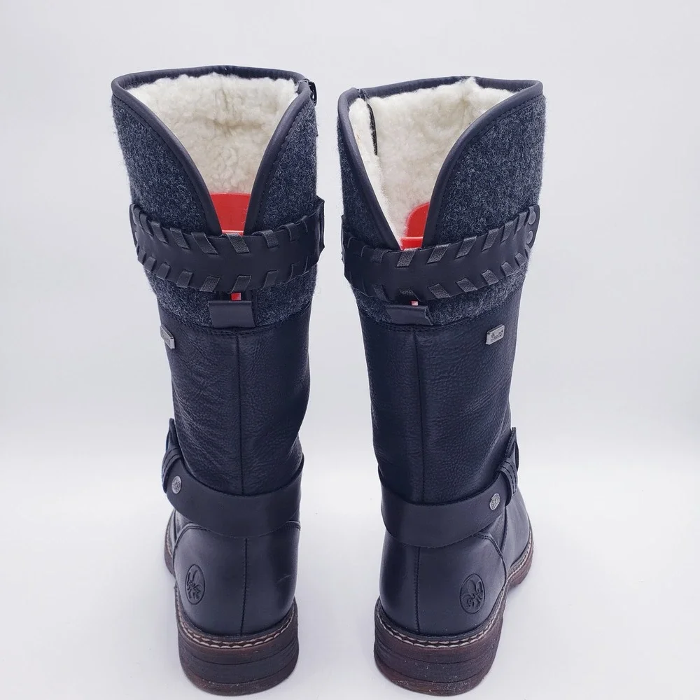 Rieker Dominika 79 Mid‎ Calf Shearling Lined Winter Size 40